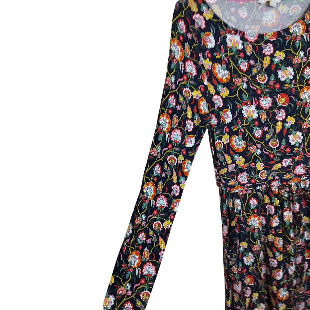 4656) Boden Abigail Floral Long Sleeve Jersey Knit Midi Dress 6P - Picture 4 of 10